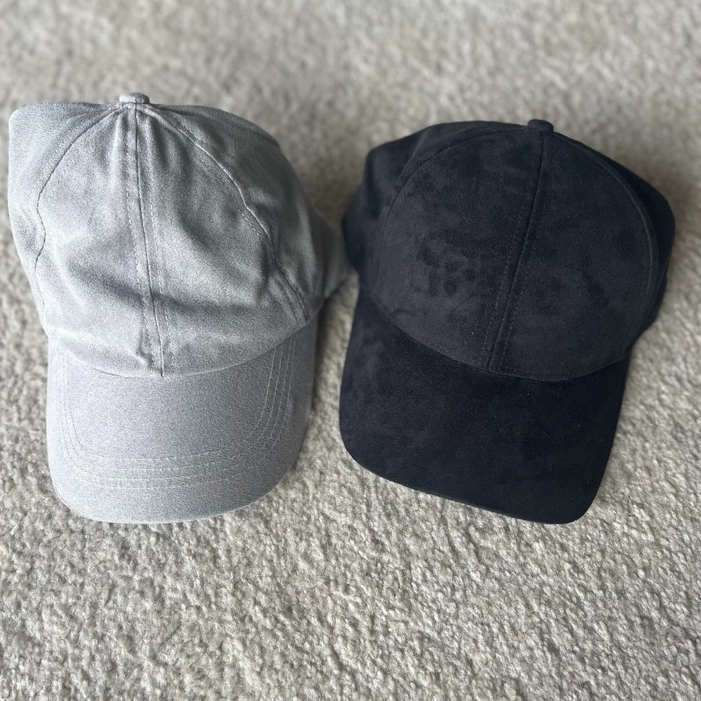 Suede Baseball Caps